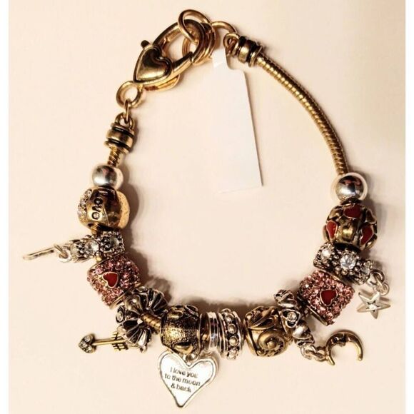 Landau, I Love You to the Moon and Back Charm Bracelet, NWT - Picture 4 of 6